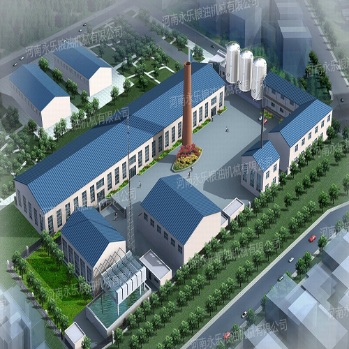 Aerial view of 100T cottonseed oil project in Russi
